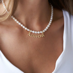 Natural Pearl Personalized Chiara Name Necklace