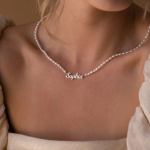 Personalized Custom Mellow Pearl Name Necklace