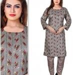 PickCell Women's Foil Print  Cotton Designer Kurti With Pant