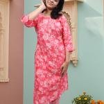 PickCell Floroal Printed Kurti With Bottom