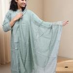 PickCell Heavy Embrodiary Work Kurti with Bottom & Dupatta