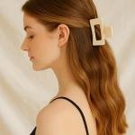 6 Pack Matte Hair Claw Clips for Women - Medium Square Nonslip Hair Clips