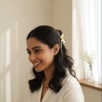 Butterfly Floral Metal Hair Claw Clip for Women-Elegant Gold Finish Strong Hold Hair Accessories