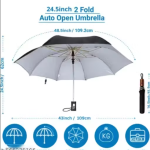 BLACK JUMBO SONI BRAND 2 FOLD UMBRELLA
