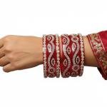 GLASS BANGLE RED PACK-6 (Size 2'6)