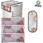 HD Premium Quality Fridge cover for Top with 1 Pec of handle and 3 pec of fridge mat - set of 5 pec