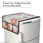 HD Premium Quality Fridge cover for Top with 1 Pec of handle and 3 pec of fridge mat - set of 5 pec