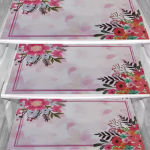 HD Premium Quality Fridge cover for Top with 1 Pec of handle and 3 pec of fridge mat - set of 5 pec
