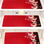 HD Premium Quality Fridge cover for Top with 1 Pec of handle and 3 pec of fridge mat - set of 5 pec