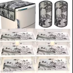 Nicasa HD Premium Quality combo of fridge top with 2 pec handle, and 6 mats-set of 9 pieces