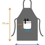 NICASA Kitchen Apron- Waterproof /Oil-Proof - Adjustable Aprons with Pockets for Women Men Washable - Pack of 1 (color As per availibility)