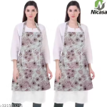 Kitchen Apron- Waterproof /Oil-Proof - Adjustable Aprons with Pockets for Women Men Washable - Pack of 2 (color As per availibility)