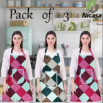 Kitchen Apron- Waterproof /Oil-Proof - Adjustable Aprons with Pockets for Women Men Washable - Pack of 4 (color As per availibility)
