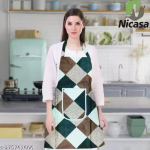 Kitchen Apron- Waterproof /Oil-Proof - Adjustable Aprons with Pockets for Women Men Washable - Pack of 4 (color As per availibility)