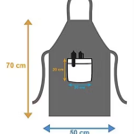 Kitchen Apron- Waterproof /Oil-Proof - Adjustable Aprons with Pockets for Women Men Washable - Pack of 2 (color As per availibility)