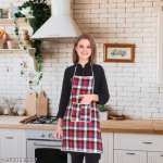 NICASA Kitchen Apron- Waterproof /Oil-Proof - Adjustable Aprons with Pockets for Women Men Washable - Pack of 2 (color As per availibility)