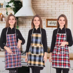 NICASA Kitchen Apron- Waterproof /Oil-Proof - Adjustable Aprons with Pockets for Women Men Washable - Pack of 3 (color As per availibility)