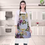 Kitchen Apron- Waterproof /Oil-Proof - Adjustable Aprons with Pockets for Women Men Washable - Pack of 1 (color As per availibility)