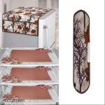 HD Premium Quality Fridge cover for Top with 1 Pec of handle and 3 pec of Fridge Mats - Set of 5 piece