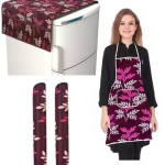 Classy Stylish Fridge Top Cover & Apron (Pack Of 2)