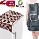 Classy Stylish Fridge Top Cover & Apron (Pack Of 2)