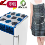 Classy Stylish Fridge Top Cover & Apron (Pack Of 2)