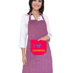 Kitchen Apron- Waterproof /Oil-Proof - Adjustable Aprons with Pockets for Women Men Washable - Pack of 1 (color As per availibility)