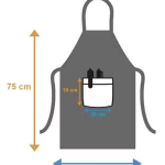 Kitchen Apron- Waterproof /Oil-Proof - Adjustable Aprons with Pockets for Women Men Washable - Pack of 1 (color As per availibility)