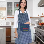 Kitchen Apron- Waterproof /Oil-Proof - Adjustable Aprons with Pockets for Women Men Washable - Pack of 1 (color As per availibility)