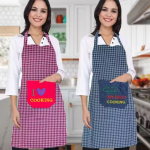 Kitchen Apron- Waterproof /Oil-Proof - Adjustable Aprons with Pockets for Women Men Washable - Pack of 2 (color As per availibility)