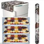 NICASA HD Premium Quality Fridge cover for Top with 1 pec handle and 3 pec fridge mats - Set of 5 piece