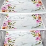 NicasaHD Premium Quality Fridge cover for Top with 1 pec handle set and 3 pec fridge mats - Set of 5 piece