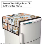 NicasaHD Premium Quality Fridge cover for Top with 1 pec handle set and 3 pec fridge mats - Set of 5 piece