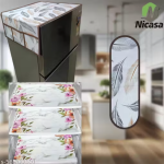 NICASA HD Preimum Quality Fridge Top Cover with 1 pec of Handlle and 3 pec of Fridge Mat - Set of 5
