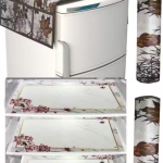 Premium Quality combo of fridge top, 2 handle cover and 3 mats-set of 6 pieces