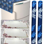 Premium Quality combo of fridge top, 2 handle cover and 3 mats-set of 6 pieces