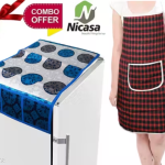 Stylish Fridge Top Cover & Apron (Set Of 2)