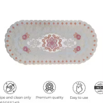 Krishna E Pink Star Soft Leather Table Runner for Patios Family Dinner Office Kitchen Table (Multy)