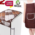 Classy Stylish Fridge Top Cover & Apron (Pack Of 2)