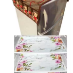 Nicasa HD Premium Quality combo of fridge top, 2 handle cover and 3 Mat -set of 6 pieces