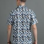 Men Regular Fit Printed Lapel Collar Casual Shirt