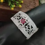 Sonamone Cubic Zircon Studded Kada Bracelet
