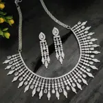 Sonamone Real Cubic Zircon Antique Design Necklace Set