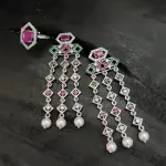 Sonamone Multi Color Cubic Zircon Choker Necklace