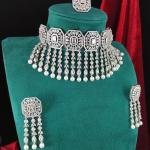 Sonamone Pearl Cubic Zircon Choker Necklace