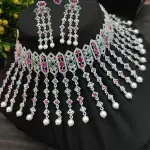 Sonamone Multi Color Cubic Zircon Choker Necklace