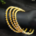 Gold & Silver 4 Pic Cubic Zircon Bangles
