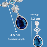 Elegant Royal Blue Teardrop Necklace Set
