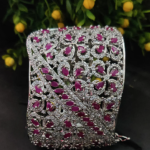 Sonamone Cubic Zircon Studded Bridal Kada Bracelet