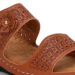 Women’s White Comfort Sandals with Floral Design